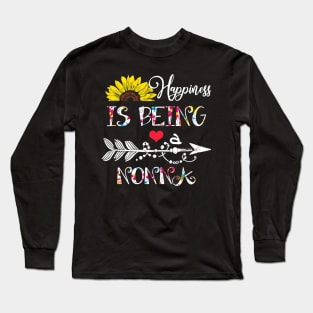 Happiness is being a nonna mothers day gift Long Sleeve T-Shirt